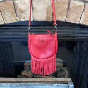 STS Red Leather Crossbody Purse